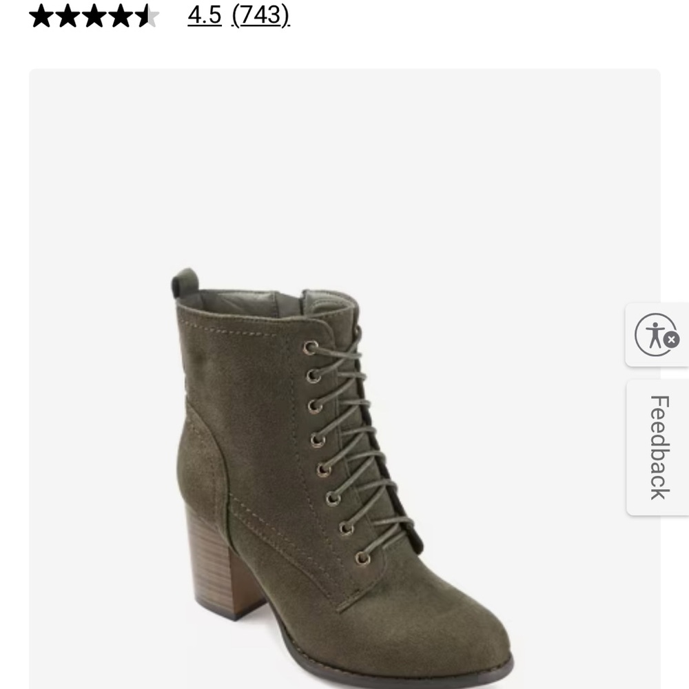 Journey Women's Olive Lace-Up Ankle Boots